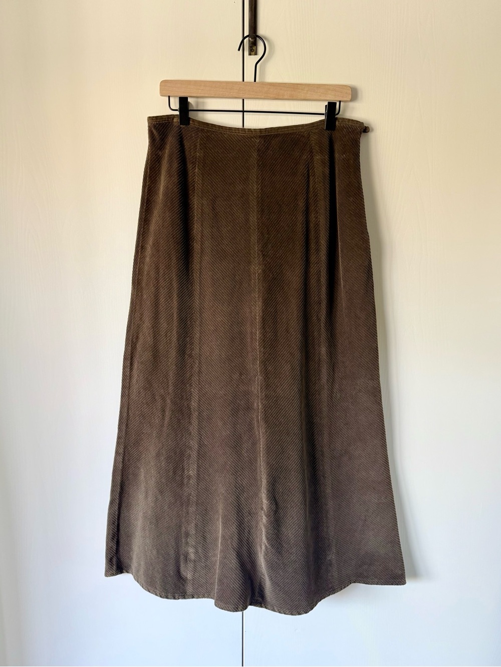 Eddie Bauer Corduroy Paneled A-line Midi Skirt